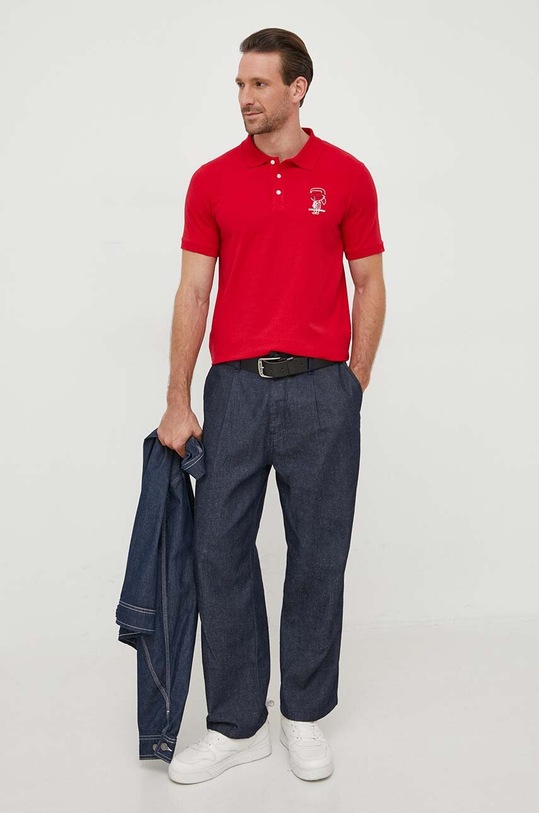 Karl Lagerfeld polo 532221.745420 czerwony SS24