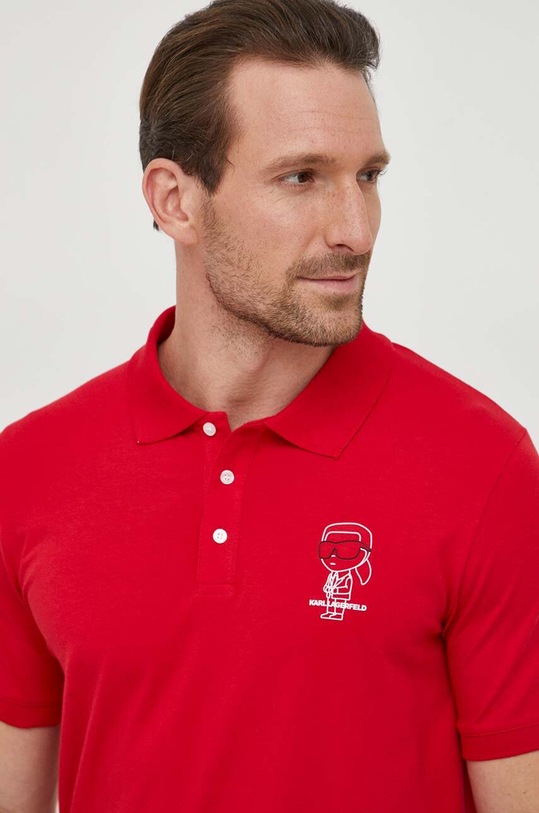 Karl Lagerfeld polo czerwony 532221.745420
