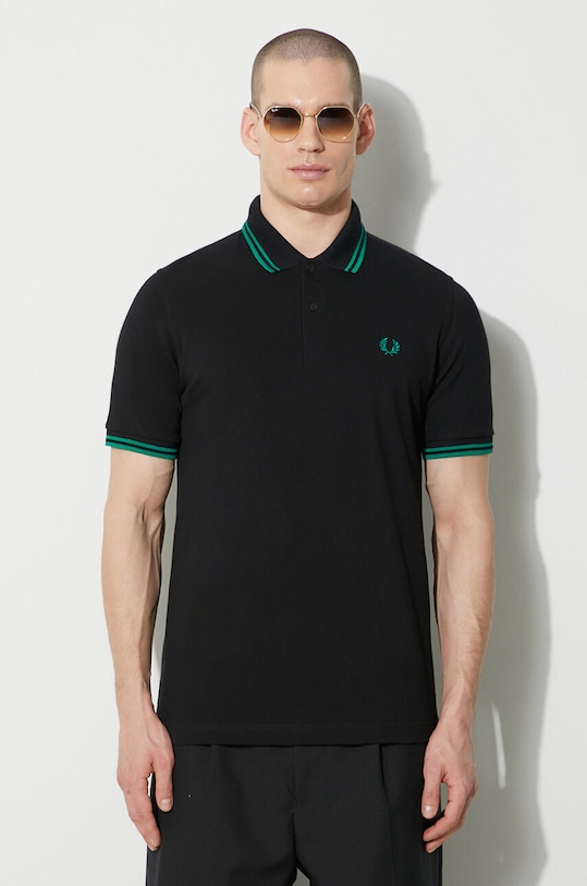 Fred Perry cotton polo shirt cotton black M12.T27