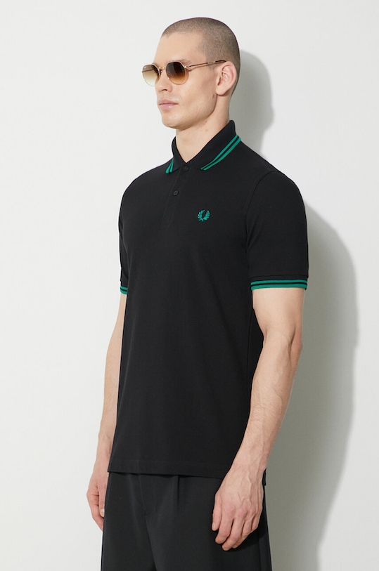 Fred Perry cotton polo shirt black M12.T27