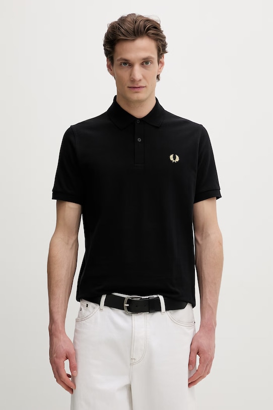 Fred Perry polo de bumbac bumbac negru M3.157
