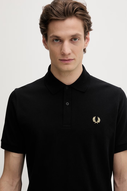 Fred Perry polo de bumbac negru M3.157