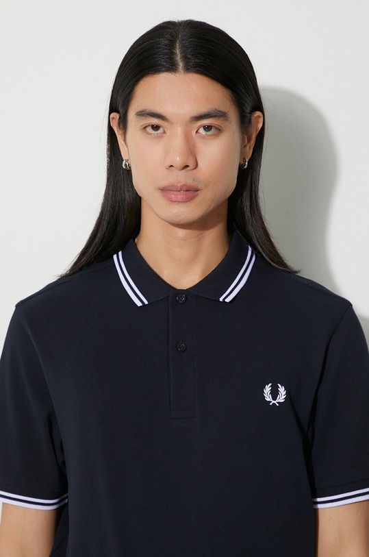 Хлопковое поло Fred Perry M3600.238 тёмно-синий