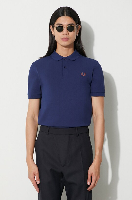 Fred Perry cotton polo shirt navy M6000.A22