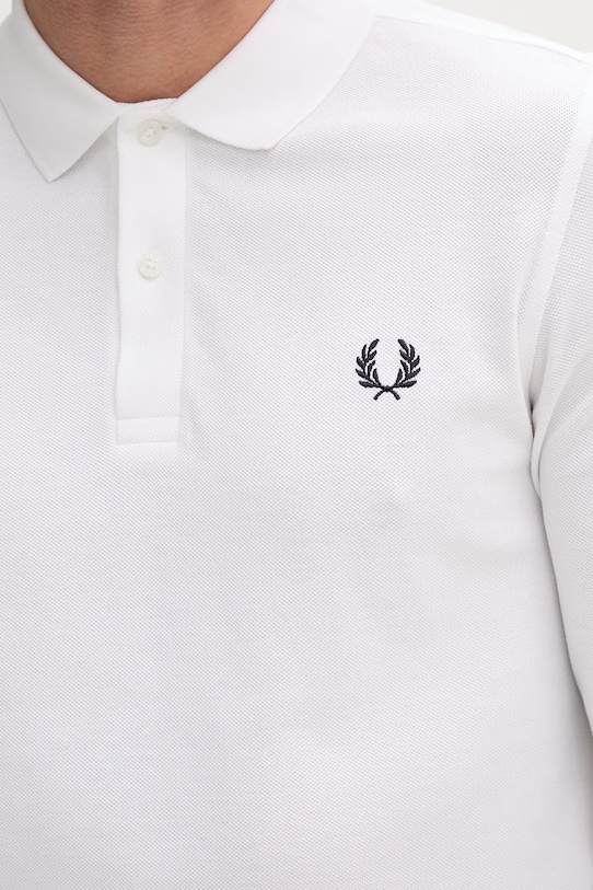 Fred Perry longsleeve bawełniany M6006.100 biały