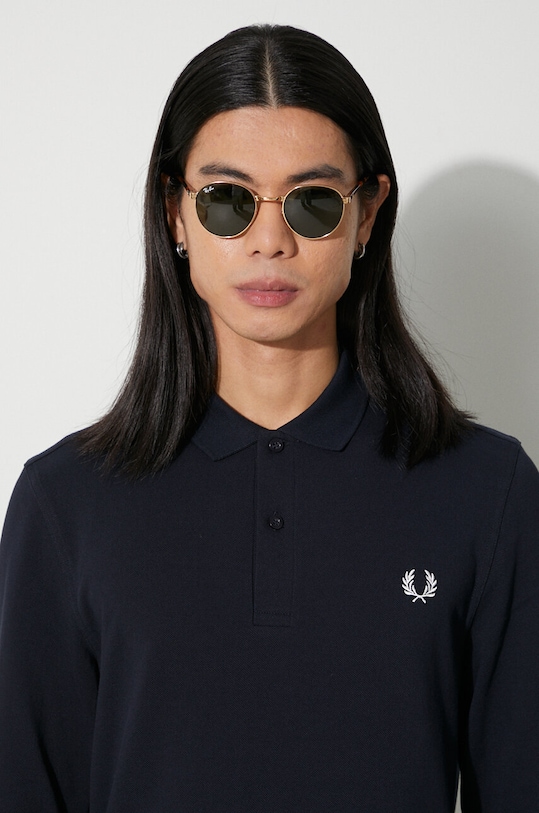 Fred Perry longsleeve bawełniany M6006.608 granatowy