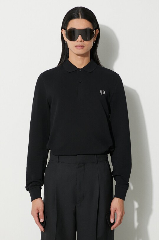 Bavlněné tričko s dlouhým rukávem Fred Perry
