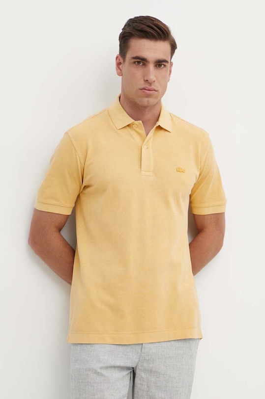 Lacoste polo de bumbac portocaliu PH3450
