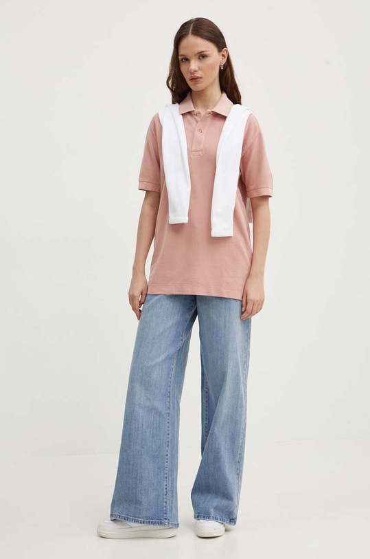 Îmbrăcăminte Lacoste polo de bumbac PH3450 roz