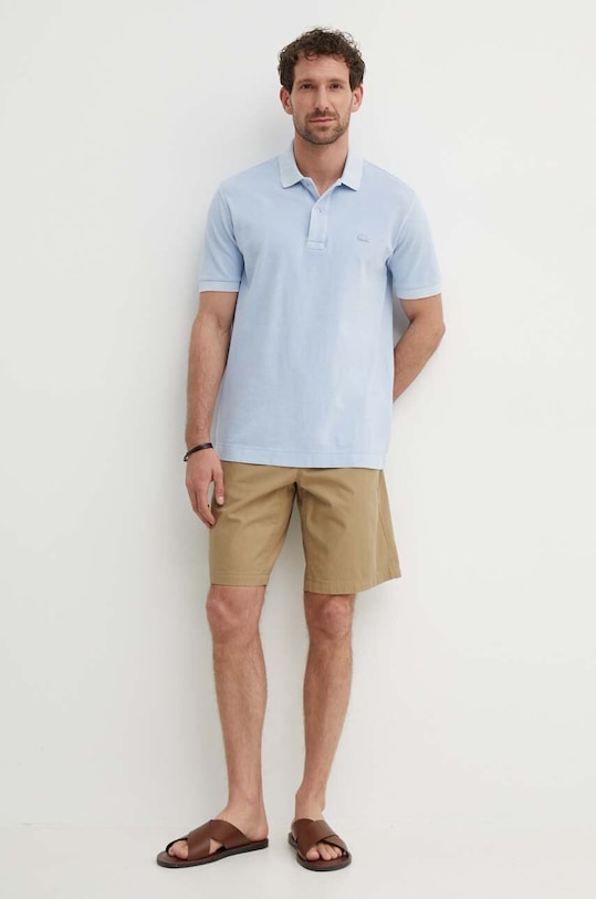 Pamučna polo majica Lacoste PH3450 plava AW23
