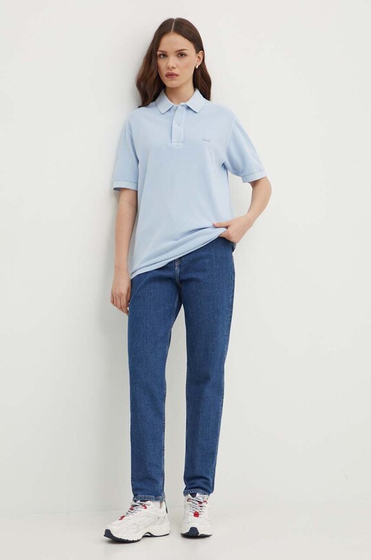 Îmbrăcăminte Lacoste polo de bumbac PH3450 albastru