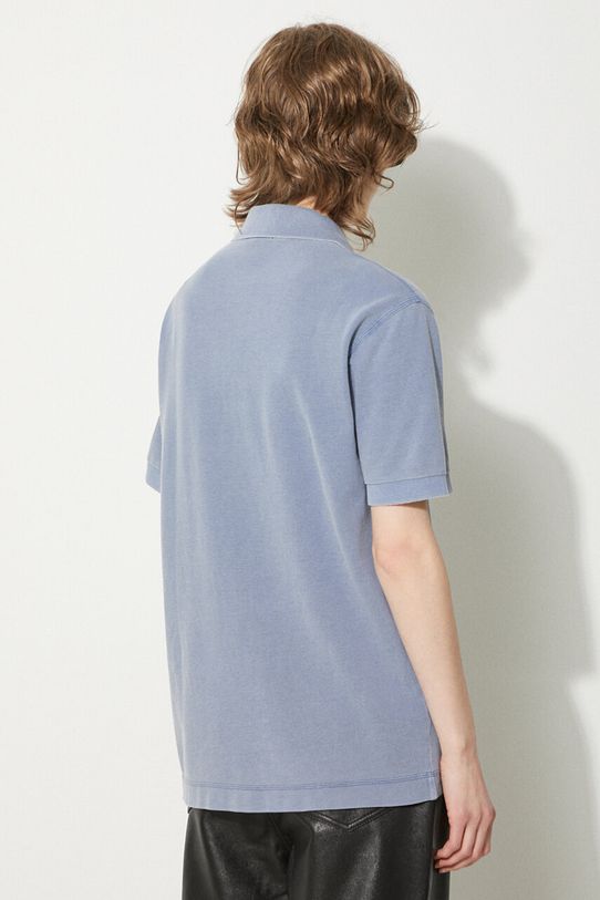 Lacoste polo bawełniane niebieski PH3450