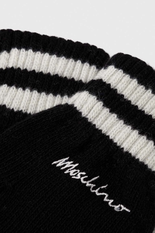 Moschino rękawiczki wełniane M2949.65369 czarny AW23