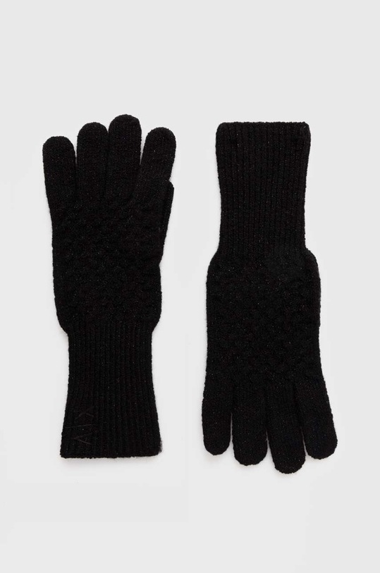 Armani Exchange rękawiczki z domieszką wełny z domieszką wełny czarny 944617.3F304