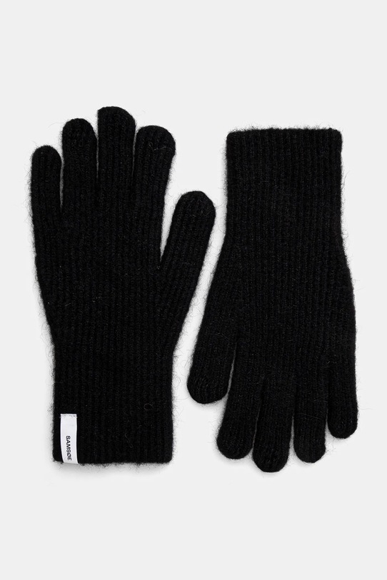 Vlněné rukavice Samsoe Samsoe černá F23300101