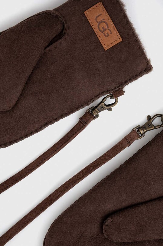 UGG rękawiczki zamszowe 22596. brązowy AW23