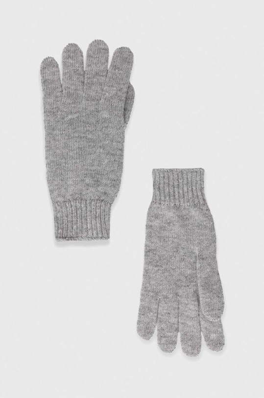 Max Mara Leisure kesztyű gyapjú keverékből sima szürke 2335660136600