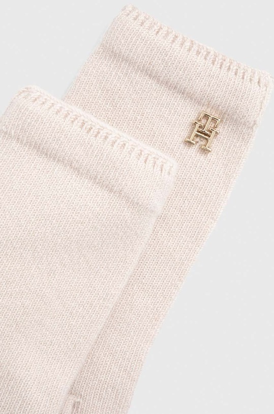 Tommy Hilfiger rękawiczki z domieszką wełny AW0AW15359 beżowy AW23