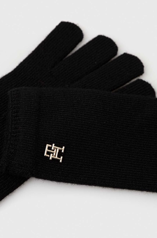 Tommy Hilfiger kesztyű gyapjú keverékből AW0AW15359 fekete AW23
