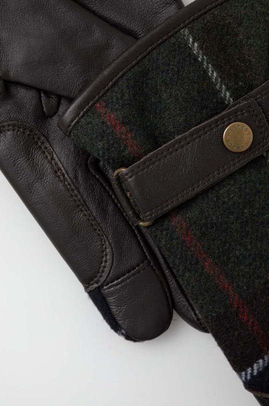 Barbour rękawiczki z domieszką wełny LGL0133 zielony AW23