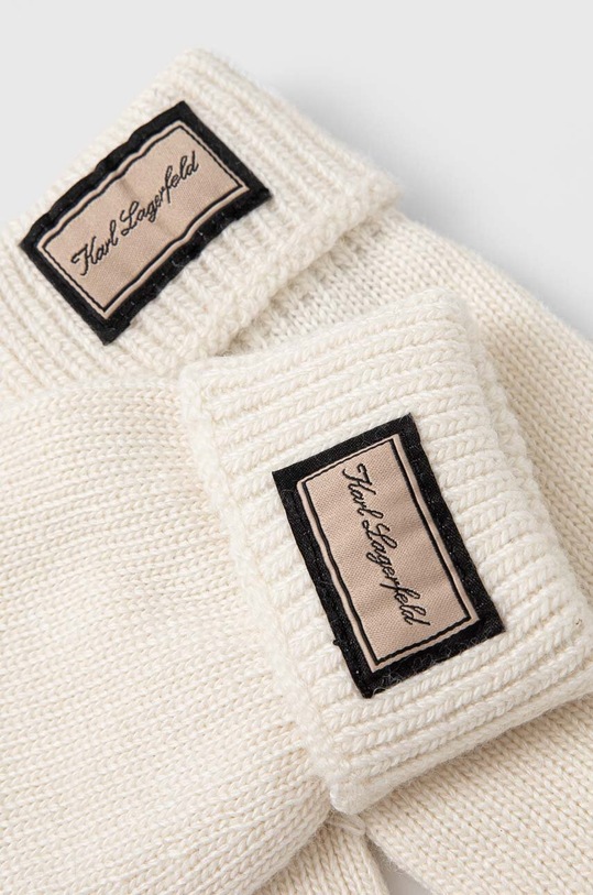 Γάντια από μείγμα μαλλιού Karl Lagerfeld 236W3607 μπεζ AW23