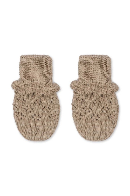 Dětské vlněné rukavice Konges Sløjd KS6498 béžová AW23