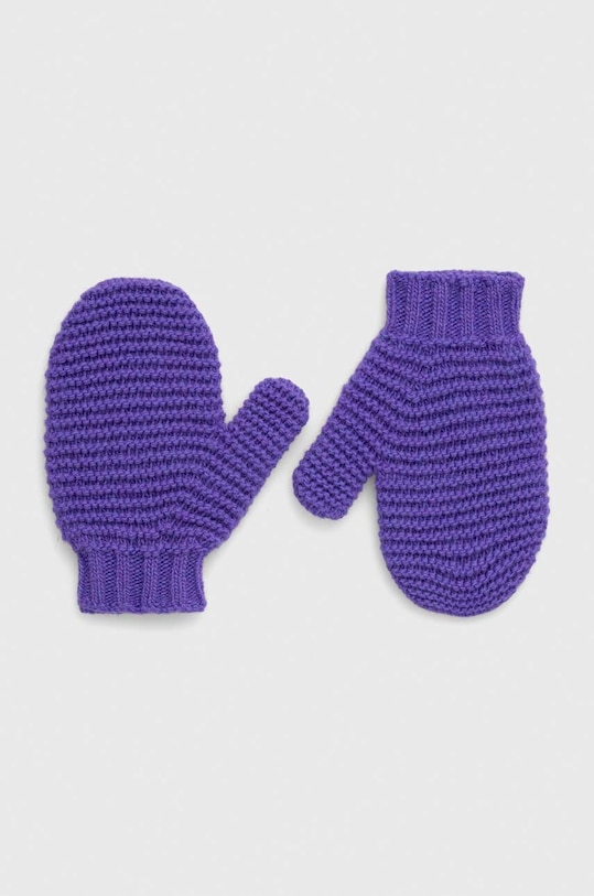 Dětské vlněné rukavice United Colors of Benetton vlna fialová 1244GG004.P.SEASONAL