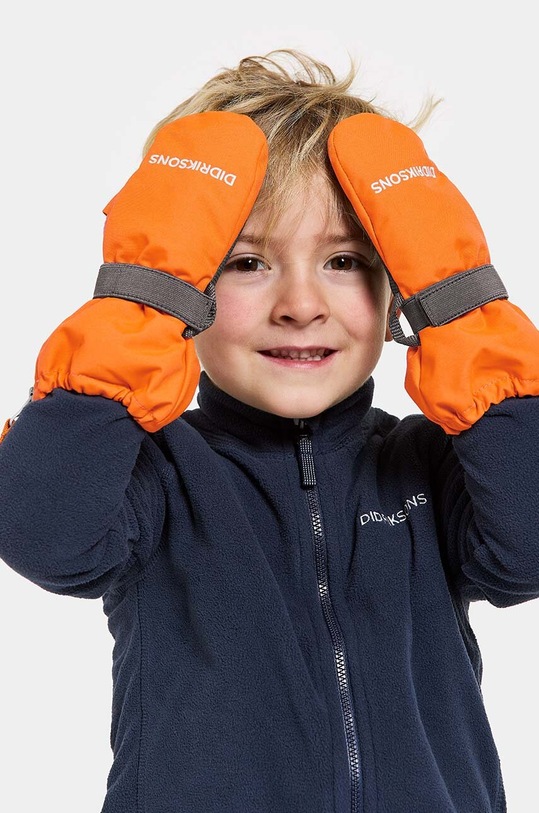 Dětské lyžařské rukavice Didriksons BIGGLES ZIP MITTEN oranžová 505029