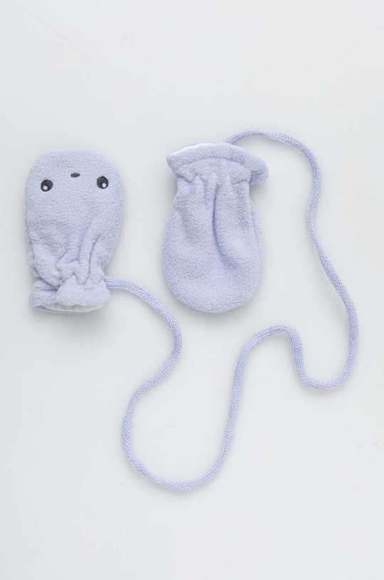 United Colors of Benetton rękawiczki niemowlęce drobny wzór niebieski 6U87AG005.W.SEASONAL