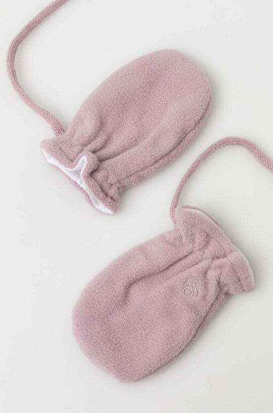Дитячі рукавички United Colors of Benetton 6U87GG005.P.SEASONAL фіолетовий AW24