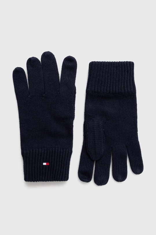 Tommy Hilfiger rękawiczki z domieszką kaszmiru z domieszką wełny granatowy AM0AM11048