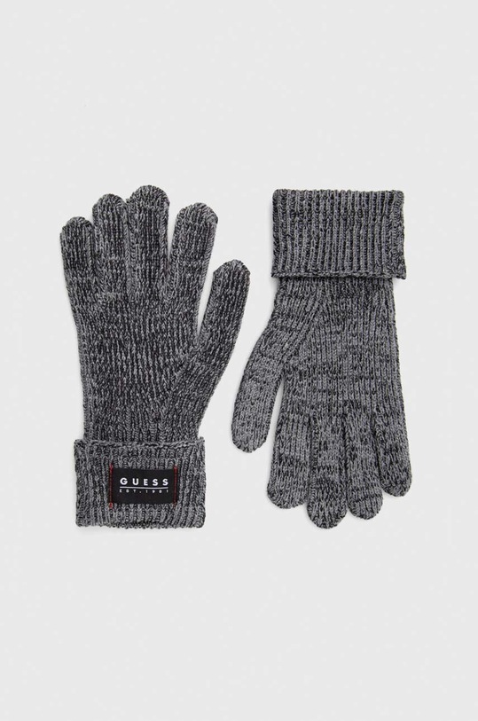 Rukavice s prímesou vlny Guess s prímesou vlny sivá AM9335.POL02