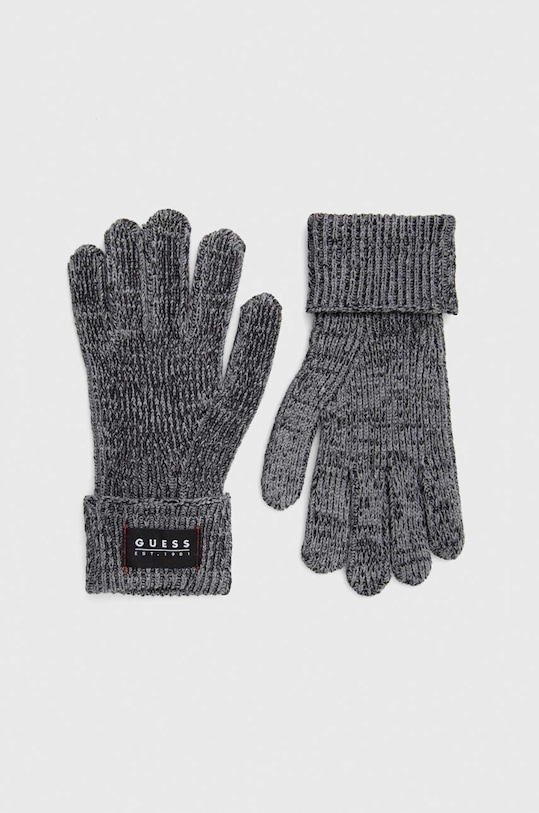Rukavice s prímesou vlny Guess s prímesou vlny sivá AM9335.POL02