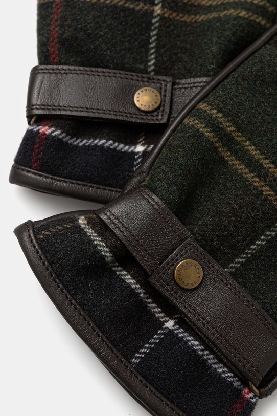 Barbour rękawiczki z domieszką wełny MGL0051 zielony AA00