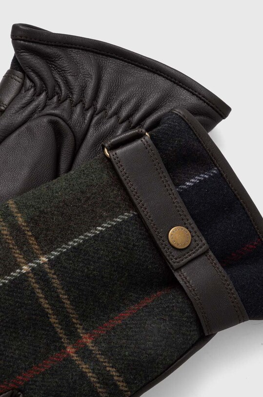 Barbour mănuși din amestec de lână Newbrough Tartan Gloves MGL0051 verde AA00