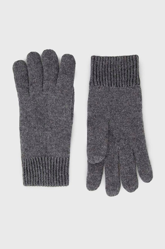 Barbour rękawiczki wełniane Carlton wełna szary MGL0065