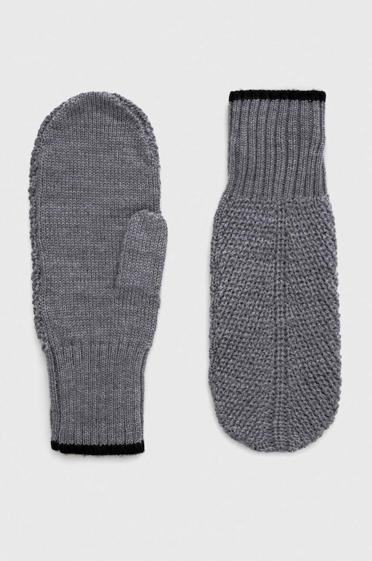 Icebreaker rękawiczki wełniane wełna szary IB104830A111