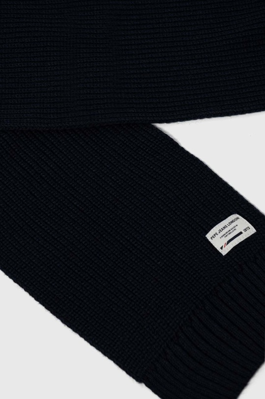Pepe Jeans szalik z domieszką wełny dziecięcy PB060106 granatowy AW23