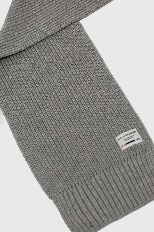 Pepe Jeans szalik z domieszką wełny dziecięcy PB060106 szary AW23