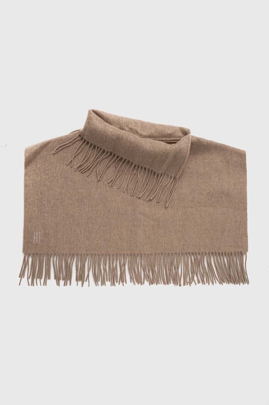 Vlněný nákrčník By Malene Birger látka hnědá Q70455010Z