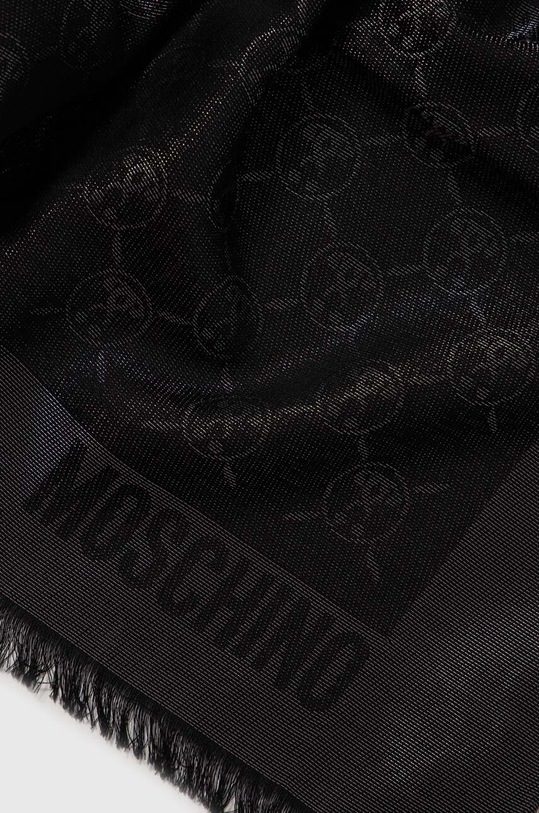 Moschino szal z domieszką wełny M2321.03234 czarny AW23