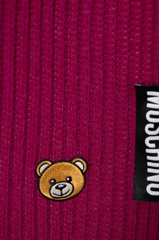 Вовняний шарф Moschino M2960.30779 фіолетовий AW23