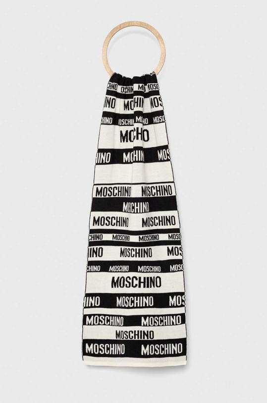 Moschino gyapjú sál gyapjú fehér M5745.30771