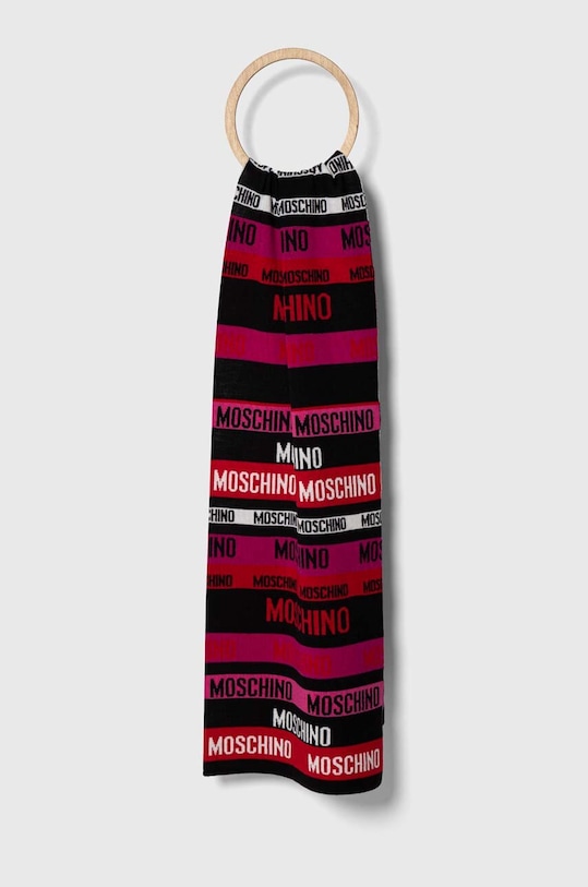 Vlněná šála Moschino pletenina fialová M5745.30771