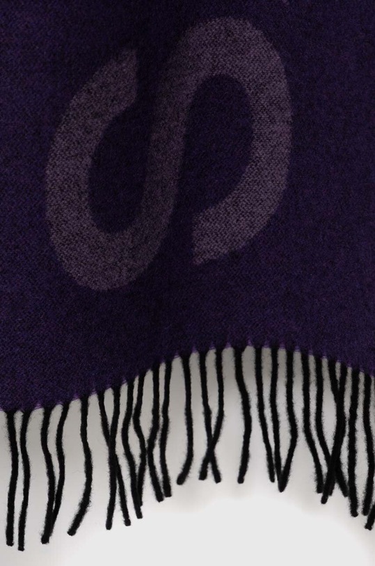 Вълнен шал Samsoe Samsoe U23300004 виолетов AW23