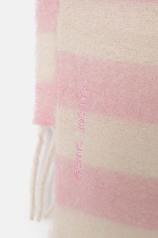 Samsoe Samsoe esarfa de lana U23300003 roz AW24