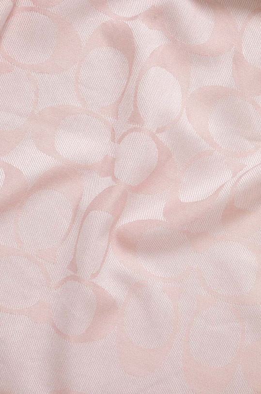 Hedvábná šála Coach CB690 růžová AA00