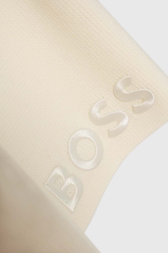 Вовняний шарф BOSS 50497861 бежевий AW25