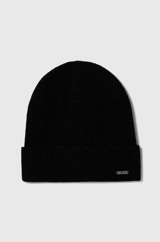 Αξεσουάρ Σκούφος και κασκόλ από μείγμα μαλλιού BOSS 50502563 μαύρο