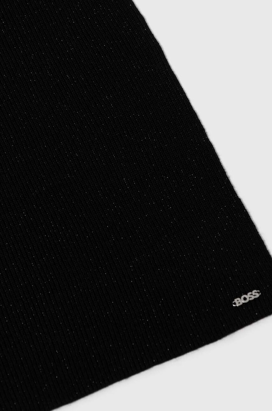 Σκούφος και κασκόλ από μείγμα μαλλιού BOSS 50502563 μαύρο